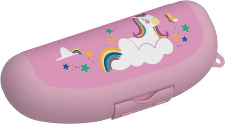 Pudełko na banany na co dzień jednorożec - 525ml - Pudełko na banany dla dzieci - Pudełko na owoce zamykane na klips - Pudełko na banany dla ochrony - Pudełko na owoce bez BPA - różowe