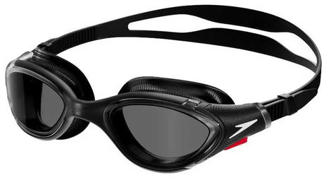 Okulary pływackie Speedo biofuse 2.0 - ergonomiczne okulary do nurkowania dla dorosłych - przeciwmgielna ochrona przed promieniowaniem UV - profesjonalne okulary pływackie z zapięciem na przycisk - super miękkie uszczelnienie - czarny dym