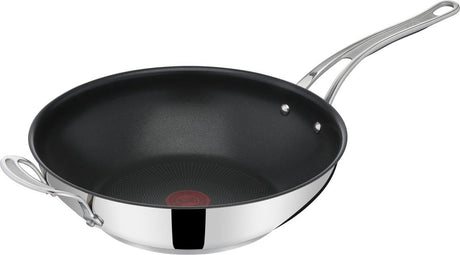 Jamie Oliver by Tefal Tefal Jamie Oliver Cook's Classic - patelnia wok - ø 30 cm - odpowiednia do wszystkich źródeł ciepła - stal nierdzewna - trwała