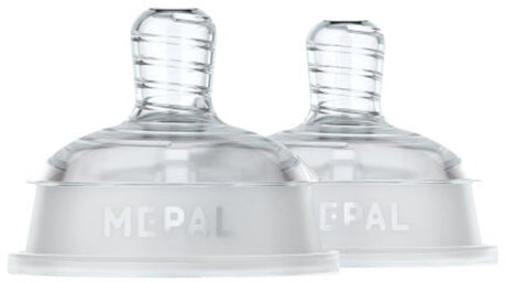 Mepal mio set flesspeen 2-delig medium - anti-koliek - spiraalontwerp voorkomt verstopping - siliconen van medische kwaliteit - helder