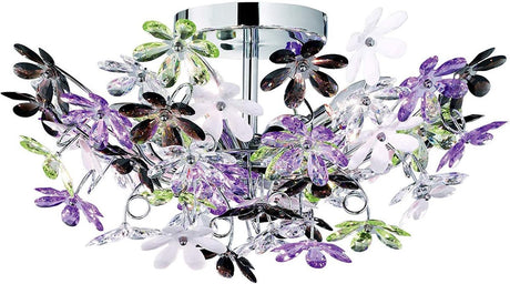 Rl live your light reality flower - lampa sufitowa - chrom - wył. 4x e14 4 w - ochrona wzoru