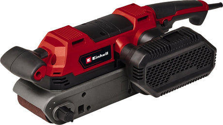 Elektryczna szlifierka taśmowa Einhell te-bs 850 e - 850 w - 200-400 t min - powierzchnia szlifowania: 140x75 mm - rozmiar paska: 533x75 mm - w zestawie. Odpylacz i 3x taśma szlifierska (k80)