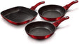 Berlinger haus bh-1289 3-delige pannenset - rood