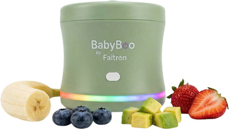 Podgrzewacz do jedzenia Faitron babyboo - przenośny podgrzewacz do jedzenia dla dzieci - inteligentna kontrola temperatury - ogrzewanie w podróży - kompaktowa konstrukcja - zielony