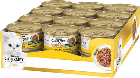 Gourmet Gold delikatne smakołyki - karma dla kotów mokra karma - kurczak - 24 x 85 g