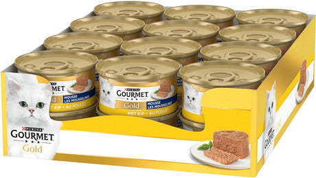 Gourmet Gold Mus - 24 x 85 g - kurczak - mokra karma dla kotów
