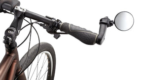 Lusterko rowerowe XLC MR-K03 - obrót o 360° - nietłukące szkło lustrzane - średnica 22,3 - 33,0 mm