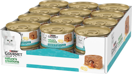 Mus Gourmet Nature's Creations - 24 x 85 g - dorsz i pasternak - serce sosu - mokra karma dla kotów