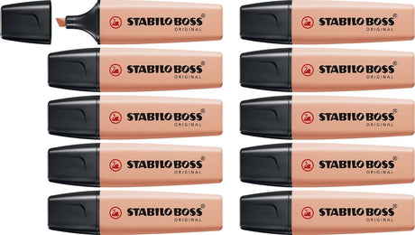 Stabilo boss oryginalny pastel - rozświetlacz - rozświetlający pastelowymi kolorami - kremowa brzoskwinia - opakowanie 10 sztuk