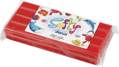 Plastelina modelarska firmy Creativ Softy 500 gr czerwona