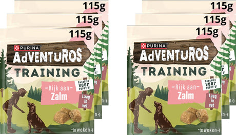Przysmaki szkoleniowe Adventuros - przekąska dla psa - łosoś - 6 x 115 g