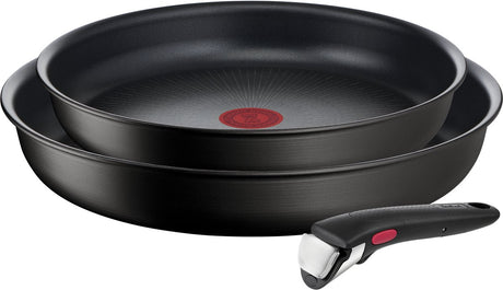 Tefal ingenio nieograniczone - zestaw patelni - ø24 i ø28 cm - indukcja - możliwość układania w stosy - zdejmowany uchwyt - oszczędność miejsca