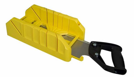 Plastikowa skrzynka uciosowa Stanley z piłą ukośniczą dł. 350 mm szer. 143 mm wys. 95 mm - 1-19-800
