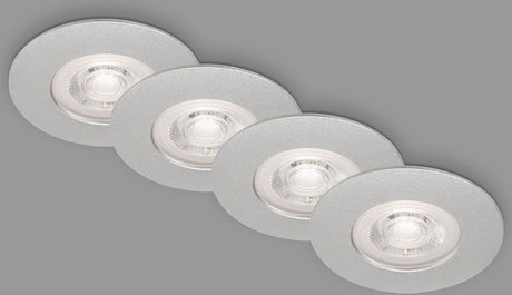 Briloner kulana - Reflektory wpuszczane LED - zestaw 4 reflektorów - oświetlenie łazienki z możliwością przyciemniania - ø9 cm - 4,9 W - 480 lm - matowy chrom