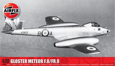 Zestaw modeli do sklejania pojazdów wojskowych Airfix - 04067 Gloster Meteor F.8 fr.9 - plastikowy myśliwiec - 1:72 - zestaw do sklejania