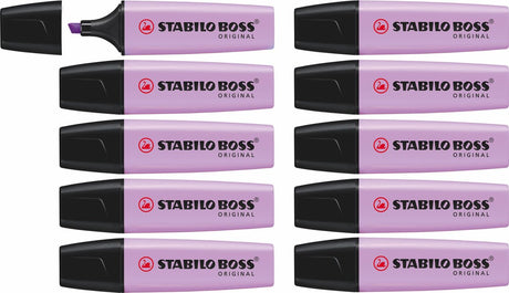 Stabilo boss oryginalny pastel - rozświetlacz - róż liliowy - opakowanie 10 sztuk