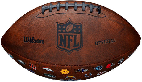 Wilson - nfl - futbol amerykański - oficjalny rozmiar - powrót do przeszłości - logo drużyny 32 piłka nożna - brązowy - dla dorosłych
