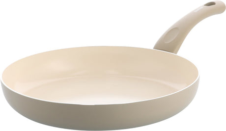 Kochstar Essenz patelnia ceramiczna w kolorze taupe - 28cm - bez PFAS - patelnia indukcyjna - patelnia indukcyjna - ceramiczna powłoka nieprzywierająca - uchwyt chłodzący - można używać w piekarniku do 130° C - taupe