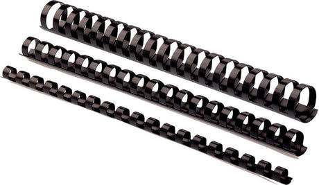 Grzbiety oprawy Fellowes 8 mm czarne, 100 sztuk