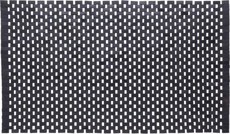 Drewniany klocek ze skóry foczej - mata do kąpieli 52x90 cm - 100% drewna pochodzącego z recyklingu - czarny teak