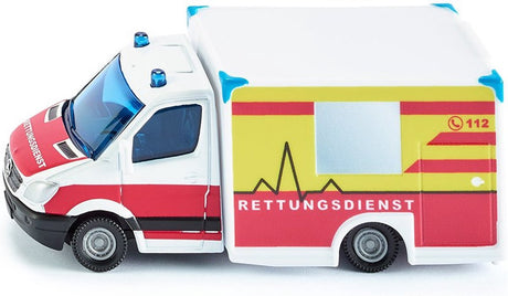 Siku mercedes benz rettungsdienst 12,7 cm stalowy biały czerwony (1536)