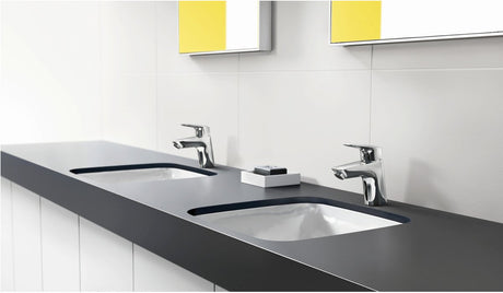 Hansgrohe Logis - bateria umywalkowa - obsługa jednouchwytowa - zimny start, oszczędność energii - z korkiem - 70mm - chrom