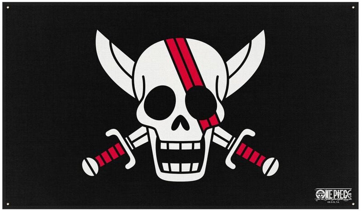 Jednoczęściowa flaga piratów unisex z rudymi włosami - wielokolorowa - standardowa