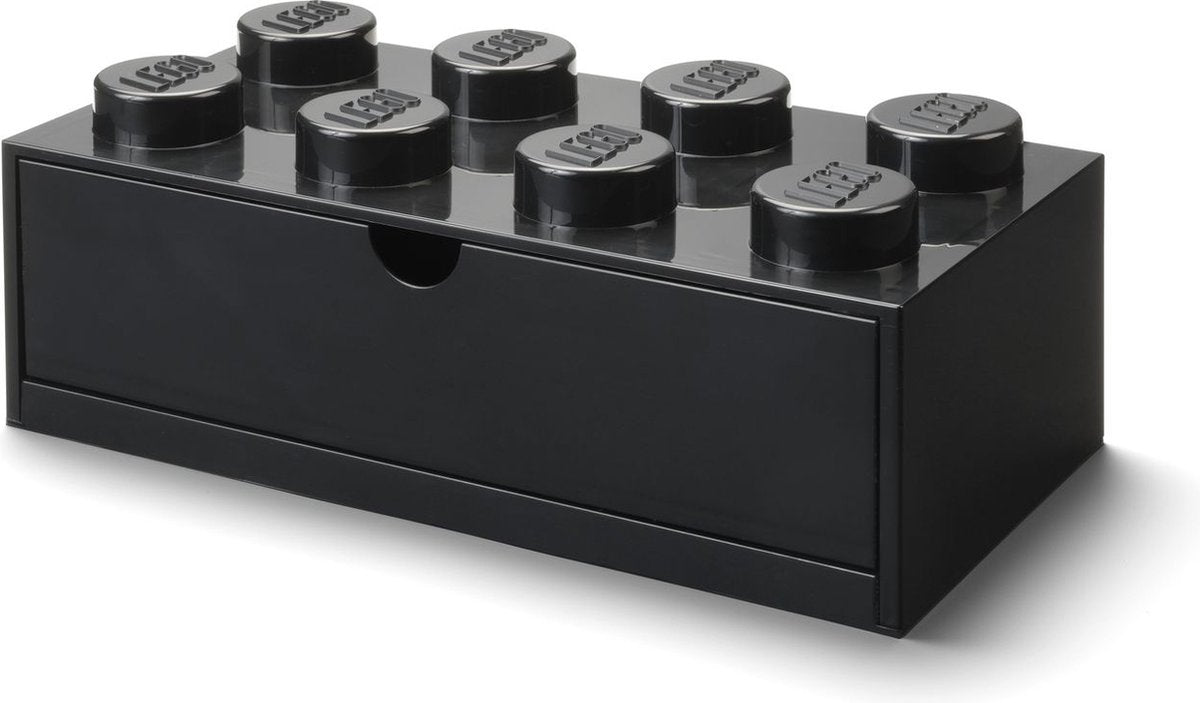 Lego - pudełko do przechowywania szuflady na biurko 8 - plastik - czarny