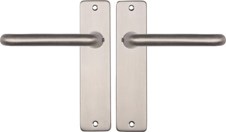 Starx deurklink zilver - rvs look â€“ deurbeslag â€“ deurkruk met schild â€“ blind - deurklink coupe - 43 x 180 mm â€“ ã˜ 18 mm