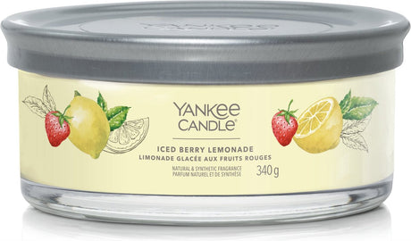 Yankee Candle - sygnowany kubek z 5 knotami i mrożoną lemoniadą jagodową