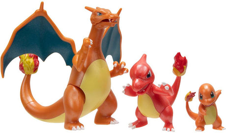 Zestaw Jazwares Pokémon Evolution — Charmander, Charmeleon i Charizard