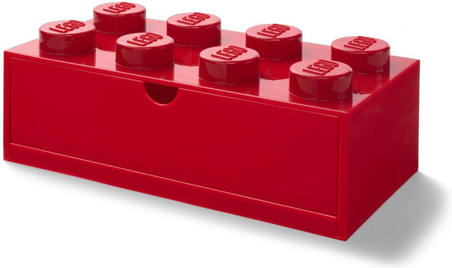 Lego - pudełko do przechowywania szuflady na biurko 8 - plastik - czerwony