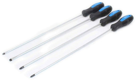 Zestaw wkrętaków Satra bardzo długich, 4 sztuki, długość 450 mm