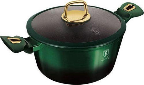 Berlingerhaus berlinger haus 6059 - patelnia z powłoką tytanową - 28 cm - z pokrywką - kolekcja szmaragd