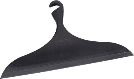 Wycieraczka prysznicowa Wenko Lono xxl czarna plastikowa szerokość 34 cm - wycieraczka do okien - ściągacz prysznicowy bardzo szeroki z haczykiem do zawieszania