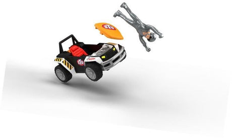 Bandai - stuntman stu - wózek awaryjny - zabawka kaskaderska - figurka kaskaderska w zestawie - gra kraksowa z pojazdem ciągnionym - zabawki dla dzieci od 4 roku życia - coss8373