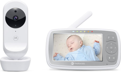 Motorola niania dla dzieci Motorola VM44 connect - niania elektroniczna z kamerą - Wi-Fi - strumieniowe przesyłanie wideo HD - komunikacja dwukierunkowa - noktowizor na podczerwień - zasięg do 300 m - biały