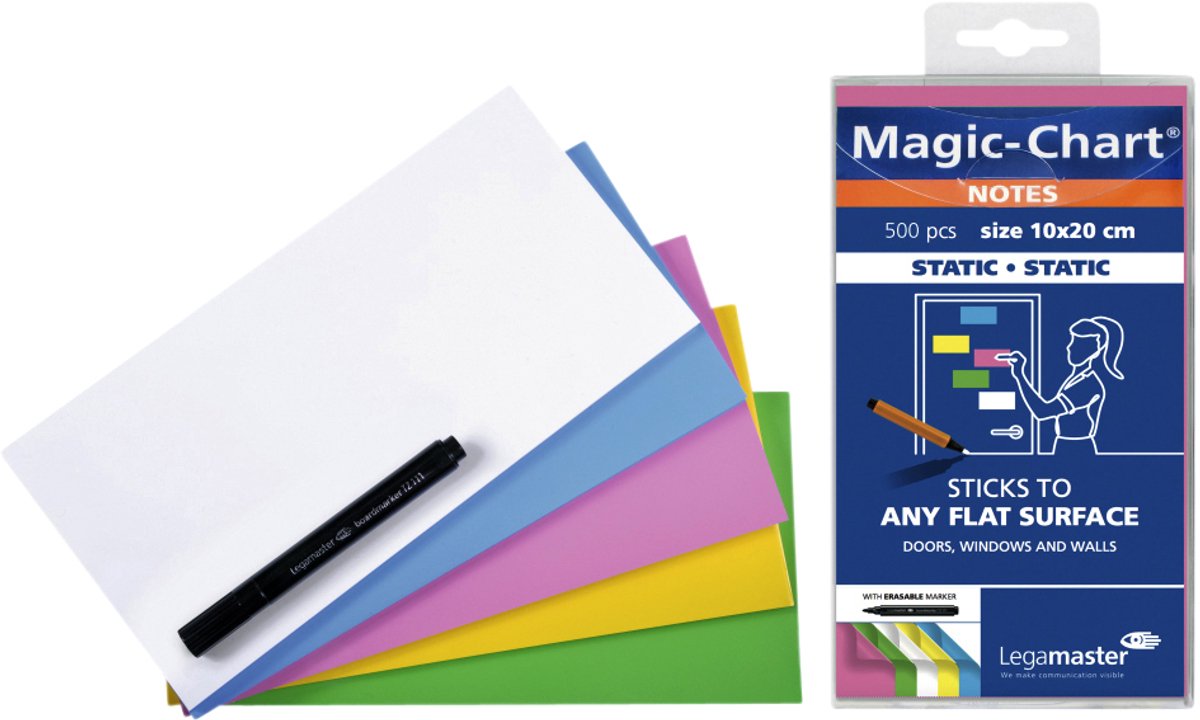 Notatki Legamaster Magic Chart 10x20cm różne 500 szt