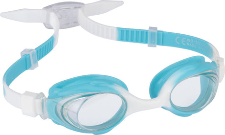 Okulary pływackie Waimea junior - niebiesko-białe - przeciwmgielne - ochrona UV junior