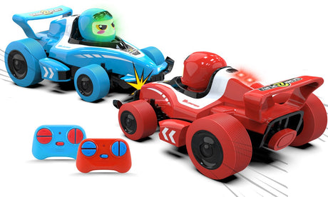 Zestaw Gear2play RC Neon Bumper Cars Pro Duo - Samochody bojowe RC Formuły 1 - Weź udział w Crash Duel!