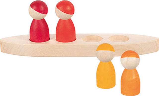 Goki Wooden Play Figury w łodzi, 5dlg.