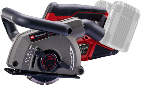 Profesjonalna akumulatorowa bruzdownica Einhell tp-ma 36 30 li bl solo - power x-change - 36 V Li-ion - ø125 mm - głębokość rowka 5-30 mm - szerokość rowka 8-30 mm - odsysanie pyłu - w zestawie. 2x diamentowe tarcze tnące