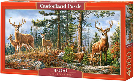 Rodzina jeleni królewskich Castorland – puzzle – 4000 elementów – satynowe wykończenie – idealne dopasowanie – europejska jakość