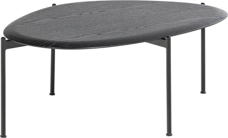 Woood kota salontafel - mdf fineer - zwart - 36x92x68