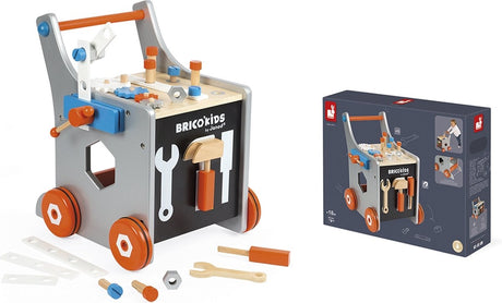Janod - brico'kids - magnetyczny wózek do majsterkowania z akcesoriami