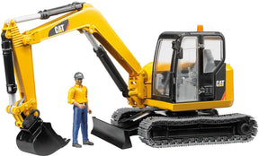 Minibagger dla kota Bruder z robotnikiem