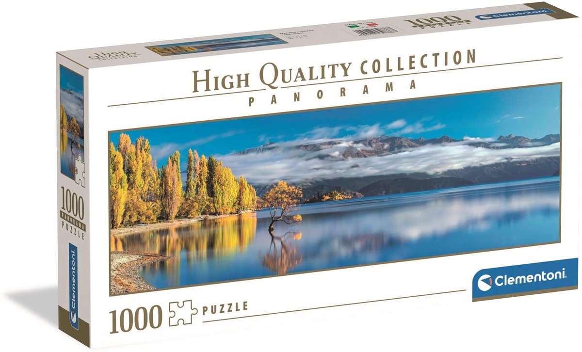 Puzzle panoramiczne Clementoni złote refleksy Wanaki, 1000 elementów.