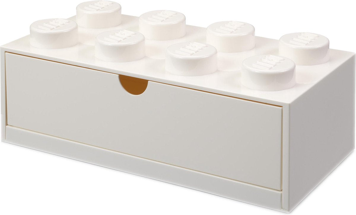 Lego szuflada biurka klocek 8, biały -