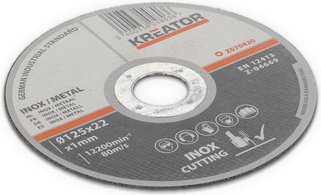 Kreator krt070420 tarcza do cięcia metalu ze stali nierdzewnej d125 | tarcza do cięcia 6 sztuk