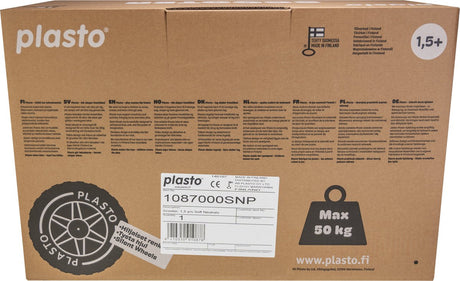 Hulajnoga Plasto w kolorze brzoskwiniowym - chodzik - ciche koła - samochodzik spacerowy - wysokość siedziska 22 cm - edycja specjalna w miękkich, neutralnych kolorach - wyprodukowano w Finlandii - od 1 roku